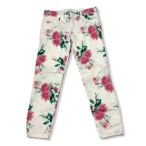 NWT White Pink Floral Jeggings Skinny Jeans Pants Children's Place Size 6 New